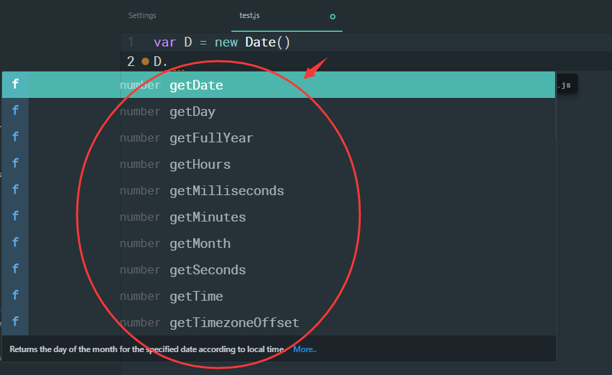 Atom JS 代码智能提示补全