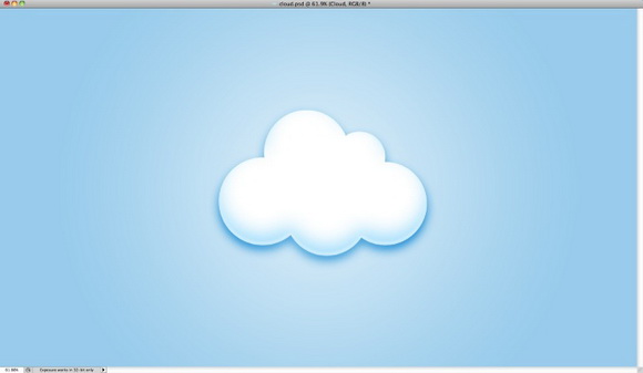 Photoshop打造可爱的透明云彩壁纸