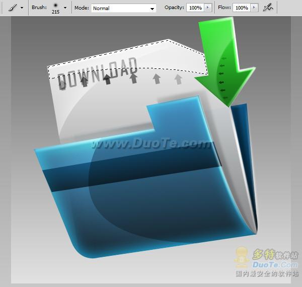 在PS中制作一个下载文件夹的图标