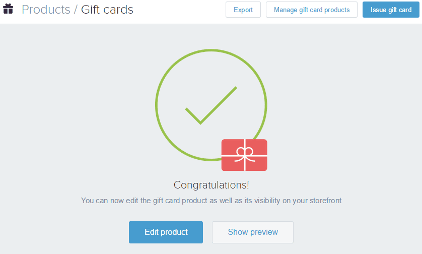 Gift cards/礼品卡设置