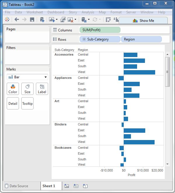 Tableau 分页工作簿