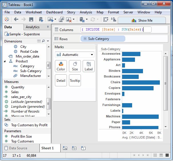 Tableau LOD表达式