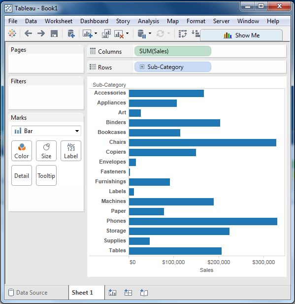 Tableau 顶部过滤器