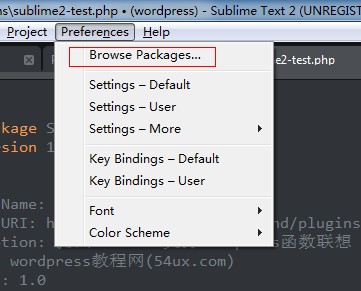 wordpress开发利器Sublime Text 2