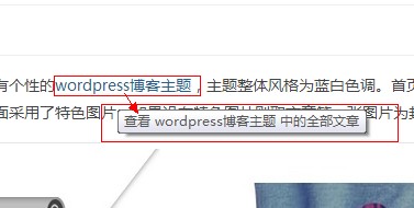 wordpress文章自动添加标签链接