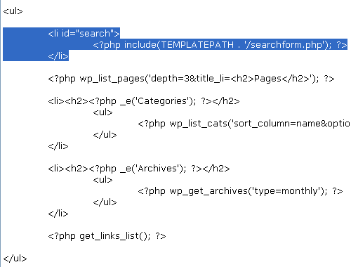 WordPress主题开发教程十四：搜索框和日历