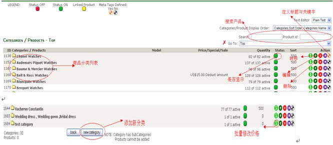 添加产品分类